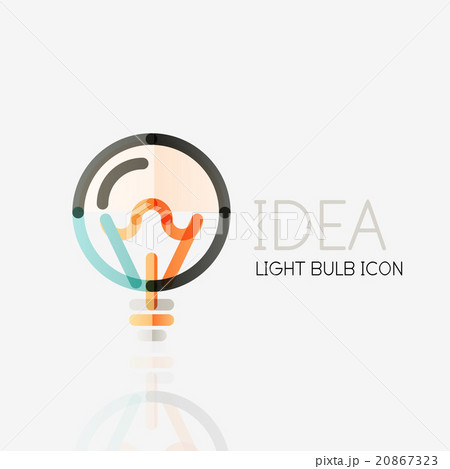 Logo, vector light bulb abstract linear geometricのイラスト素材 [20867323] - PIXTA