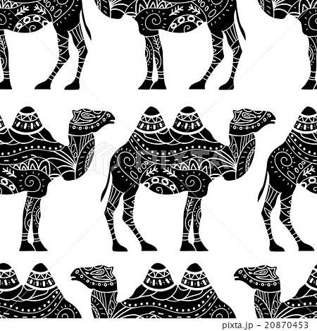 Seamless pattern with camel silhouette 20870453