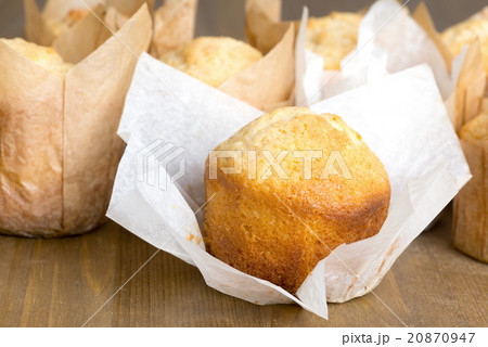 homemade cupcake baked in paper 20870947