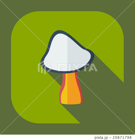 Flat modern design with shadow icons mushroom 20871798
