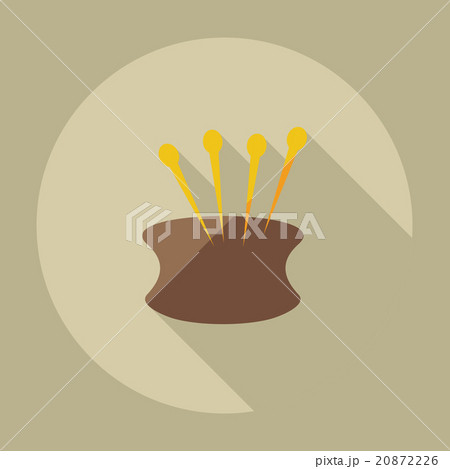 Flat modern design with shadow icons needle Flat modern design with shadow icons needle 20872226