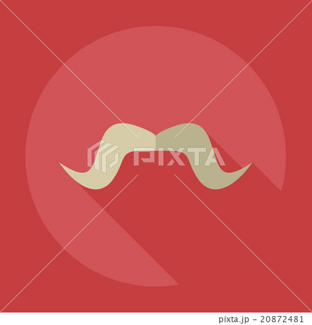 Flat modern design with shadow icons mustache 20872481