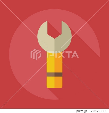 Flat modern design with shadow icons wrench Flat modern design with shadow icons wrench 20872576