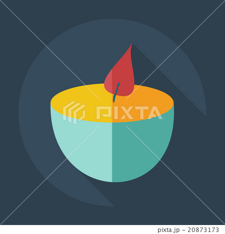 Flat modern design with shadow icons candle Flat modern design with shadow icons candle 20873173