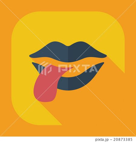 Flat modern design with shadow icons lips 20873385