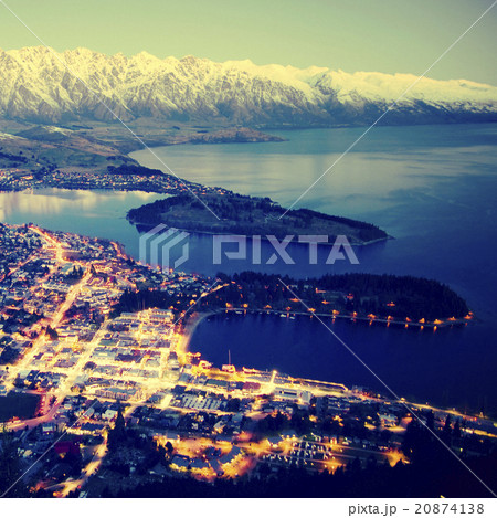 Mountain Cityscape Lake Beautiful Travel Destinations Concept 20874138