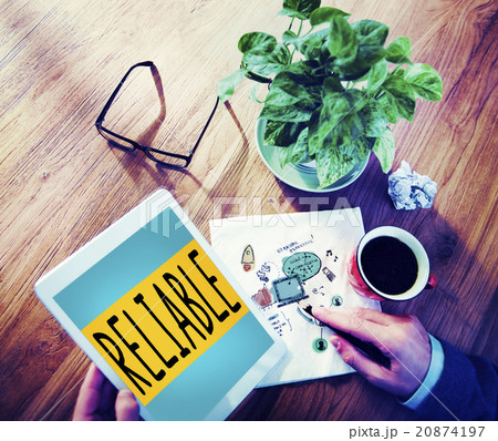 Reliable Integrity Efficiency Trust Trustworthy Concept Reliable Integrity Efficiency Trust Trustworthy Concept 20874197