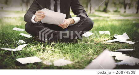 Businessman Stressful Sadness Failure Concept Businessman Stressful Sadness Failure Concept 20874509