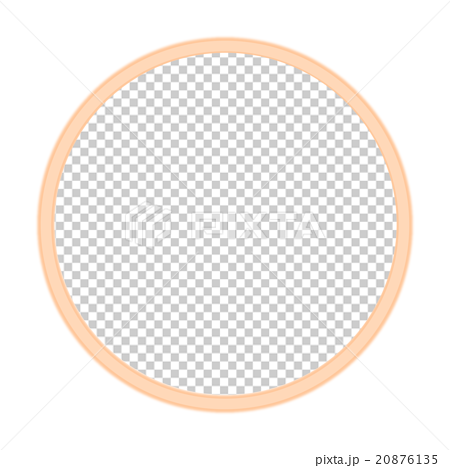 オレンジ色のフレーム 基本枠 円のイラスト素材