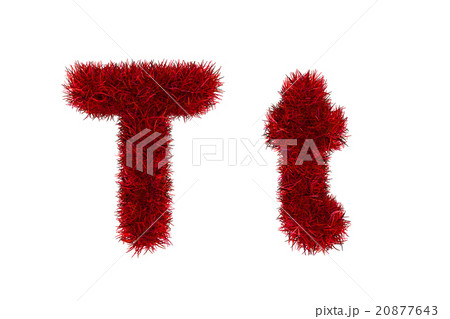 red grass letters, upper and lowercase  20877643