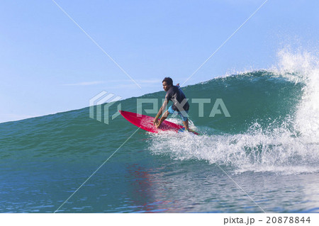 Surfer on Amazing Blue Wave Surfer on Amazing Blue Wave 20878844