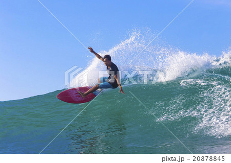 Surfer on Amazing Blue Wave 20878845