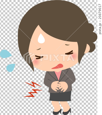 一名年輕女子患有腹痛 一名年輕女子患有腹痛 20879017
