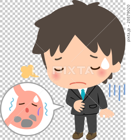 胃もたれに悩むビジネスマン 20879020