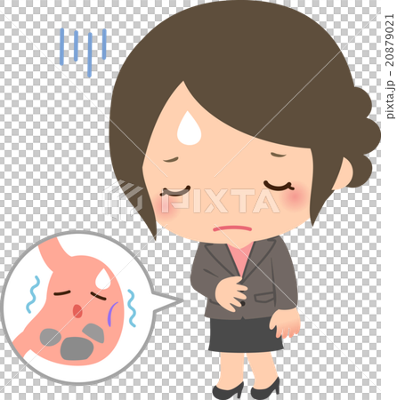 胃もたれに悩むビジネスウーマン 20879021