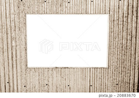 Zinc wall with blank white board for text. 20883670