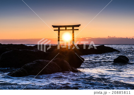 大洗磯前神社 神磯の鳥居 大洗磯前神社 神磯の鳥居 20885811