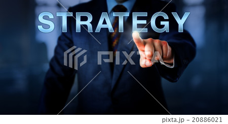 Business Manager Touching STRATEGY Business Manager Touching STRATEGY 20886021