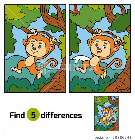 Find differences (monkey and background) 20886243
