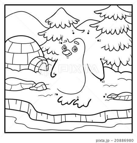 Numbers game, dot to dot (penguin and background) 20886980