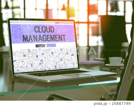 Cloud Management - Concept on Laptop Screen. 20887799