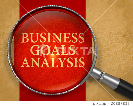 Business Goals Analysis Concept through Magnifier. 20887832