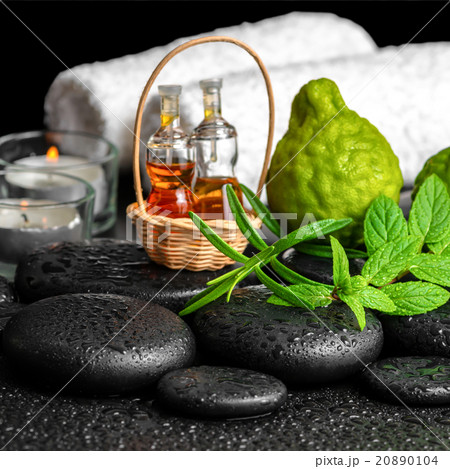 Aromatic spa still life of bottles essential oil 20890104