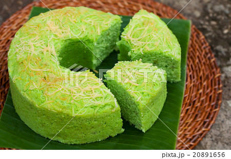 Pandan chiffon cake Traditional Indonesian desert  20891656