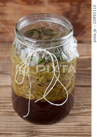 Spruce sprouts syrup - making of Spruce sprouts syrup - making of 20893110