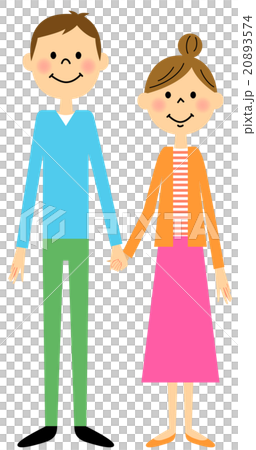 手をつなぐ若い夫婦 20893574