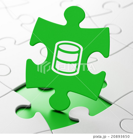 Database concept: Database on puzzle background 20893650