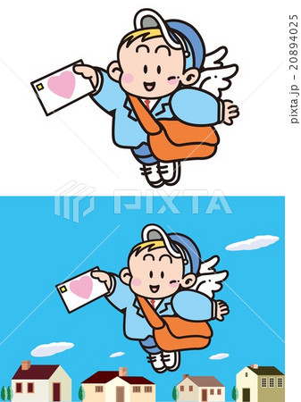 天使の郵便配達人のイラスト素材 4025