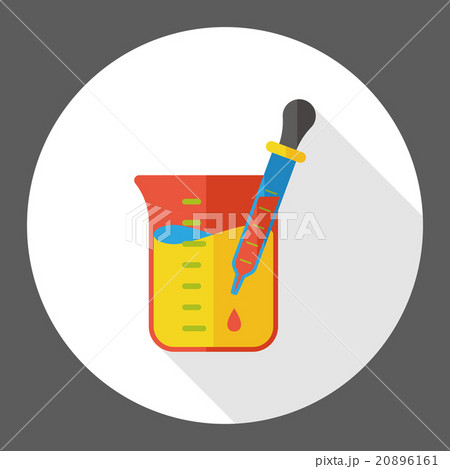 Experiment Beaker flat icon 20896161