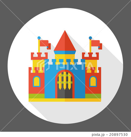 castle flat icon 20897530
