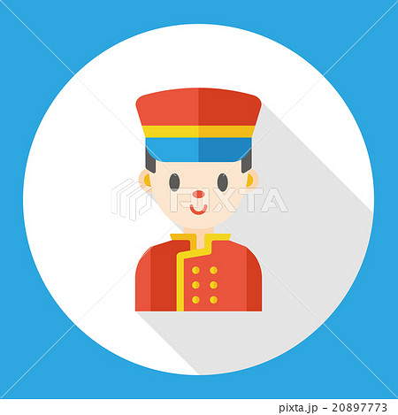 hotel bellman flat iconのイラスト素材 [20897773] - PIXTA