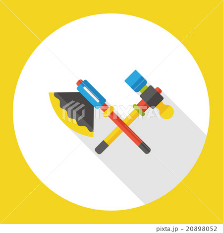 axe and hammer flat icon 20898052