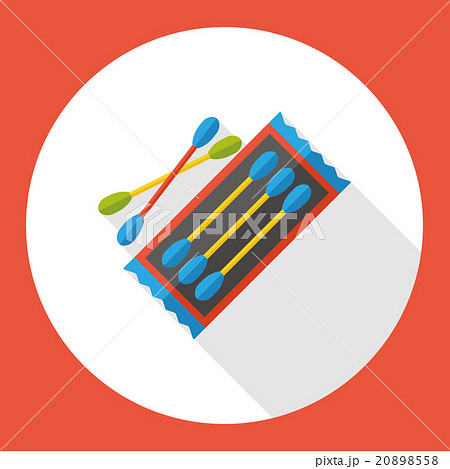 Cotton swabs flat icon Cotton swabs flat icon 20898558