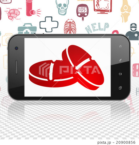 Healthcare concept: Smartphone with Pills on 20900856