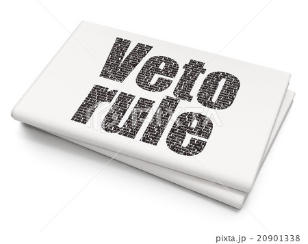 Political concept: Veto Rule on Blank Newspaper Political concept: Veto Rule on Blank Newspaper 20901338