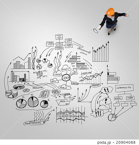 Woman builder with megaphone Woman builder with megaphone 20904088