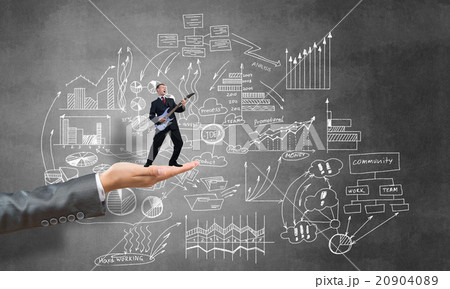 Palm supporting businessman Palm supporting businessman 20904089