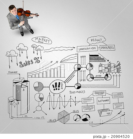 Businessman play success melody 20904520