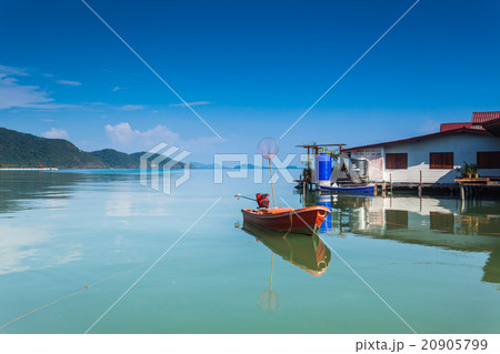 Orang boat on sea in thailand 20905799