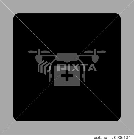 Medical Drone Delivery Flat Button 20906184