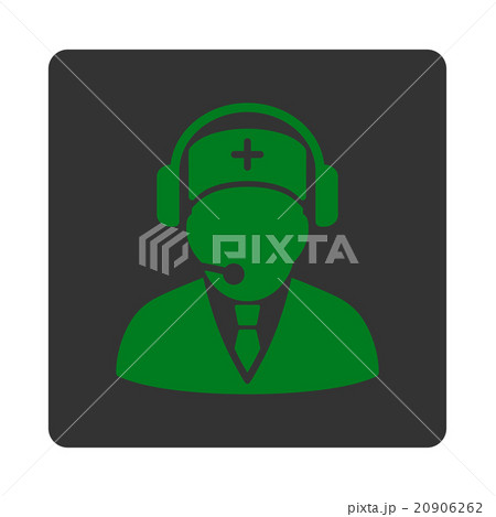 Ambulance Operator Flat Button 20906262