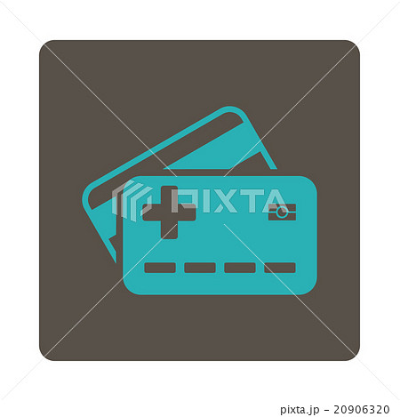 Medical Insurance Cards Flat Button 20906320