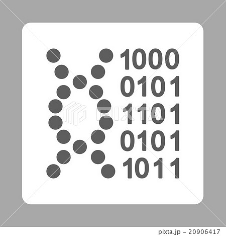 DNA Code Rounded Square Button 20906417