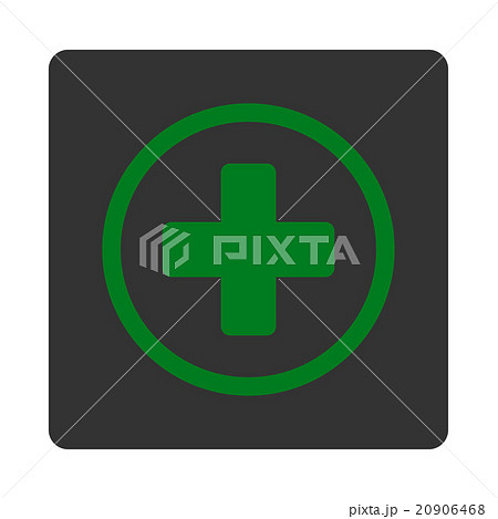 Rounded Plus Flat Button 20906468
