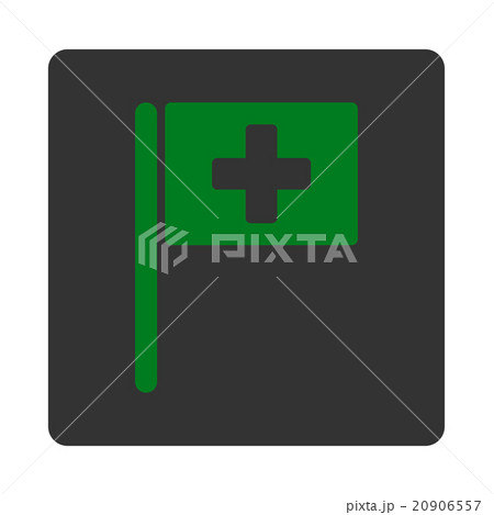 Hospital Flag Flat Button 20906557