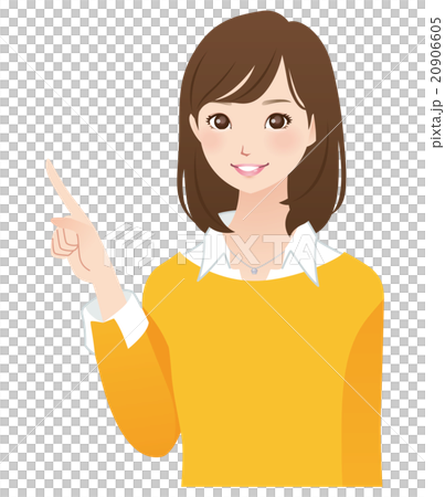 女性指點姿勢表情 女性指點姿勢表情 20906605